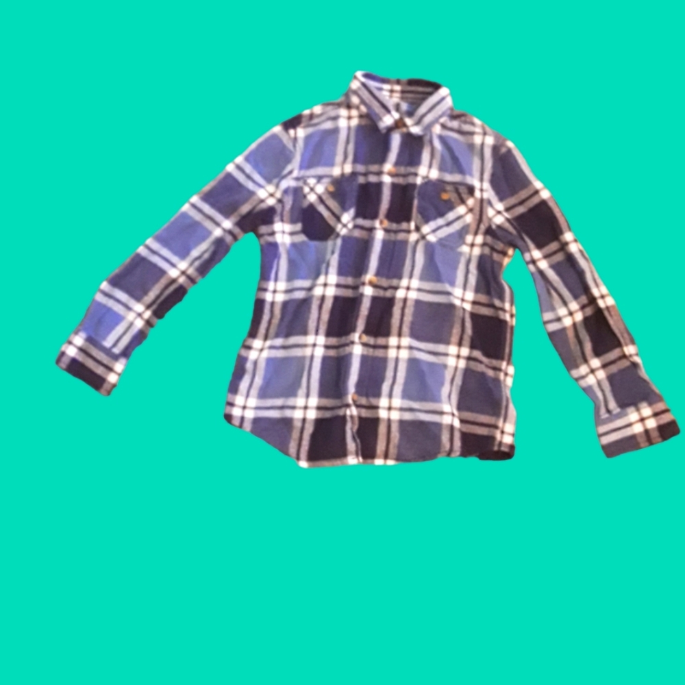 Boys plaid button-down shirt size, XL 7